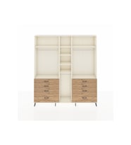 Arges Dolap 8 Raflı 8 Çekmeceli 3 Askılı 220x30x243 Aytaşı-Aytaşı/Çam