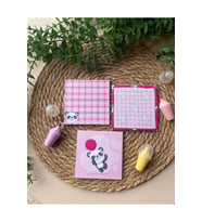 Pandalı Notepad/memopad 3'lü Not Defter Seti (Pembe)