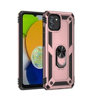 Samsung Galaxy A03 Kılıf Sofya Yüzüklü Silikon Kapak - Rose