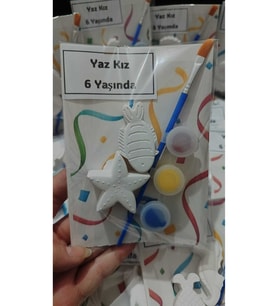 Atölye Lavi Shop Taş Boyama Seti, deniz Kızı Konsept, Kendin Yap, DIY, Hediyelik, Etkinlik, 10 Adet