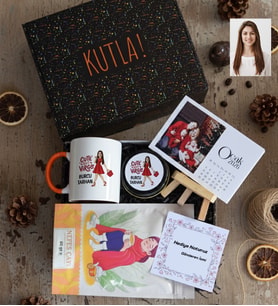 Kişiye Özel Karikatürlü Cute But Virgo Başak Burcu Hediye Kutusu - Kişiye Özel Kupa Standart, Çay, Takvim, Mum Doğum Günü Hediyesi