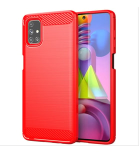 ALLY Samsung Galaxy M51 Brushed Carbon Fiber Silikon Kılıf-(5775) - SSSSSS9698-2238