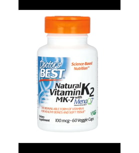 Doctor's Best, Natural Vitamin K2 MK-7 with MenaQ7, 100 mcg, 60 Veggie Capsul.USA 3736 (Renksiz)
