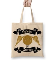 Harry Potter Snitches Get Stitches Bez Çanta Uzun Saplı