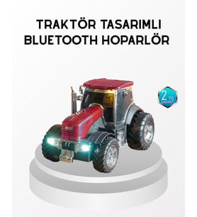 Bluetooth Nostaljik Traktör Hoparlör Led Işıklı 12W Güçlü Ses