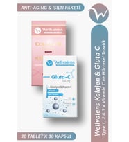 Collagen Tablet + Gluta C Tip 1 2 3 Kolajen, Glutatyon Vitamin C Cilt Işıltısı Antioksidan Destek