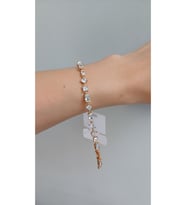 BİLEKLİK ÇELİK XUPİNG TAŞLI VİP ROSE RENK ANTİ ALERJİK KARARMAZ SERİ 15- 20 CM YENİ SEZON TREND