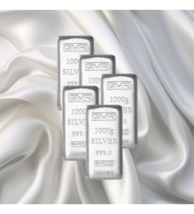 5 Adet 1000 Gr Gmr Gümüş Külçe