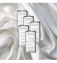 5 Adet 1000 Gr Gmr Gümüş Külçe