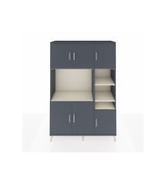 Hyperion Dolap 10 Raflı 6 Kapaklı 132x44x195 Antrasit-Antrasit/Aytaşı