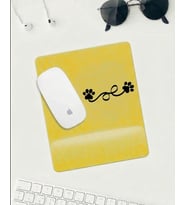 Sarı Gradient Bilek Destekli Mousepad – Sevimli Pati Desenli Ergonomik Mouse Pad