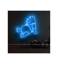 Winnie The Pooh Figürlü Dekoratif Neon Tabela