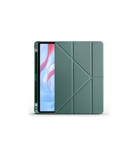 Apple iPad Pro 11 2021 3.Nesil Kalemlikli Standlı Katlanır Kılıf (Koyu Yeşil)