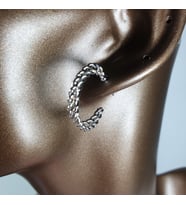 Burgu Halka Küpe-2cm (Gümüş)