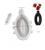 SİLİKON KALIP TAŞ TOZU İTHAL DEKORATİF BÜYÜK BOY UZUN VAZO KALIBI HB450-0184 (Beyaz)