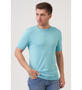 White Stone San Diego 15289 Slim Fit Sıfır Yaka T-shirt Mint