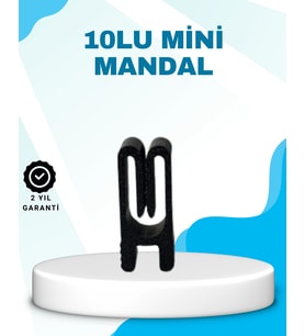 Poşet Kapatma Mandalı Hava Geçirmez Siyah 10 Adet Set