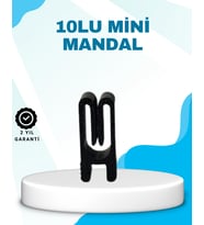 Poşet Kapatma Mandalı Hava Geçirmez Siyah 10 Adet Set