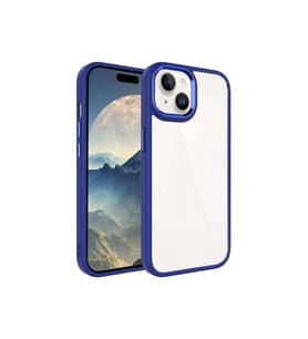 Apple iPhone 15 Plus Uyumlu Kılıf Zore Krom Kapak (Lacivert)
