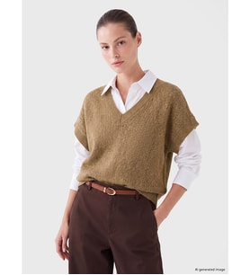 LCW EVERYDAY Kahverengi Oversize Kadın Triko Süveter