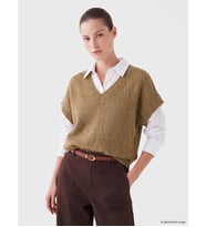LCW EVERYDAY Kahverengi Oversize Kadın Triko Süveter