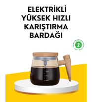 USB Şarjlı Akıllı Karıştırıcı Kupa – Isıtma Altlıklı, IP6 Su Geçirmez