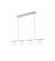 Fiorenza 4 Camlı Sıralı Yemek Masası Avize RA-AVZ- 6892-50-73 (Krom)