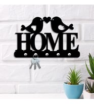 Home Anahtarlık Askılık  KUŞLU Dekoratif Home Anahtarlık (Siyah)