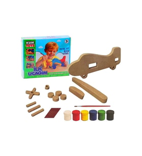 Ilk Uçağim Ahşap Boyama Seti 3 Yaş+