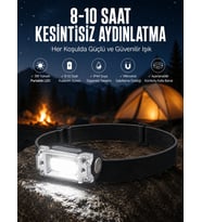 Kafa Lambası Kamp Feneri Balıkçı Feneri Başlıklı Suya Dayanıklı