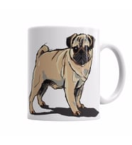 Pug   Köpek Dog Pet Sevimli Cute Kupa Bardak Porselen