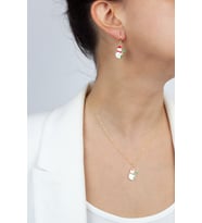 Kardan Adam Figür Yılbaşı Temalı Kolye küpe Set