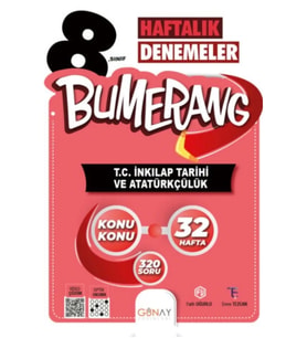 Bumerang LGS 8. Sınıf 32’lik Haftalık T.C. İnkılap Tarihi ve Atatürkçülük Denemeleri