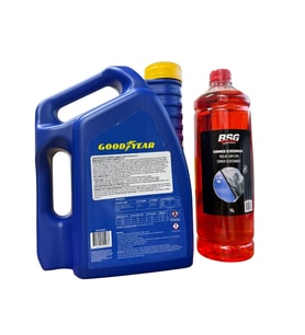 Kırmızı Organik Antifriz Pro Defense -56 Derece 3 Litre ve Konsantre Cam Suyu 1 Litre Takım Seti
