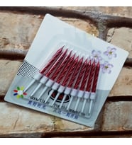 VIP KALİTE BURGULU KIRMIZI PASTA MUMU KIRMIZI DOĞUM GÜNÜ MUMU 10 ADET KIRMIZI MUM DECOR RED BIRTHDAY CANDLE