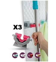 Pratik Paspas, Süpürge ve Mop Tutucu, Çok Amaçlı Askı, Mutfak ve Banyo İçin