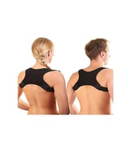 Yeni Nesil Dik Duruş Korsesi Kamburluk Önleyici Terletmez Korse Unisex Siyah