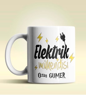 Kişiye Özel Elektrik Mühendisi Tasarımlı Beyaz Kupa Bardak