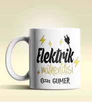 Kişiye Özel Elektrik Mühendisi Tasarımlı Beyaz Kupa Bardak