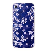 PrintiFy Huawei Honor 8A Uyumlu Kamera Korumalı Floral Lila Tasarımlı Şeffaf Silikon Kılıf