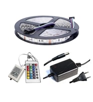 Winboss 5mt Rgb Şerit Led Slikonlu Adaptör Uzaktan Kumanda Tak Çalıştır