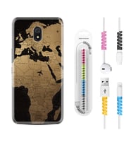 Xiaomi Redmi 8A 8 Pro 9C 9T 10C 11T Pro Kılıf Kablo Koruma Spiral Silikon Map Planet 1656