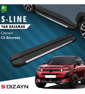 S-Dizayn Citroen E-C5 Aircross Elektrikli S-Line Krom Yan Basamak 193 Cm 2024 Üzeri A+ Kalite