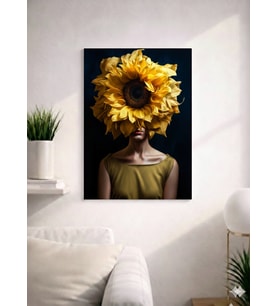 FLORAL WOMAN6  TASARIM MDF TABLO (27X18)
