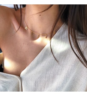 Kişiye Özel 925 Ayar Gümüş Minimal Tasarım Harf İsim Kolye (Gold)