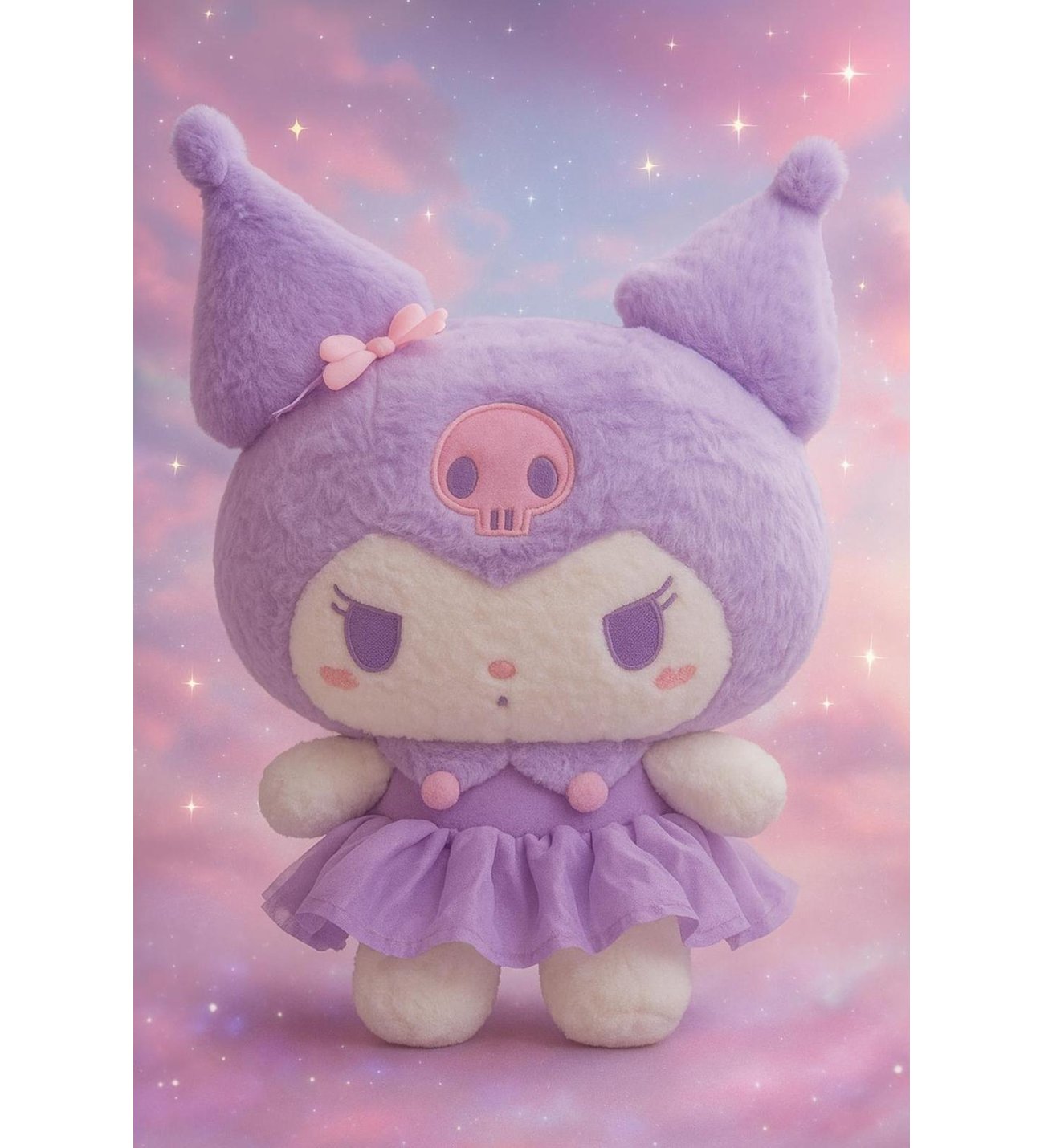 Büyük Boy Kuromi Sanrio Peluş Oyuncak 60 Cm Mor Renk Sevimli