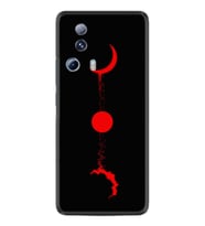 Xiaomi Mi 13 Lite Kılıf Silikon Desen Özel Seri Red Moon 1710