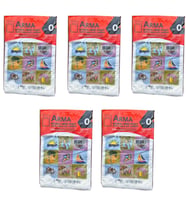 Arma Baskılı Mini Blok Poşet Torba - No : 0 - 20x30 Cm. - Beyaz - 100 Adetlik 5 Paket