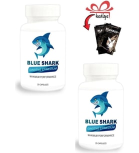 Blue Shark Ginseng Erkekler Için Destekleyici 20li x 2 Adet + Kayganlaştırıcıyla