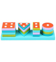 Nessiworld  ​​​​​​​LC Ahşap Geometrik Şekiller Bul-Tak